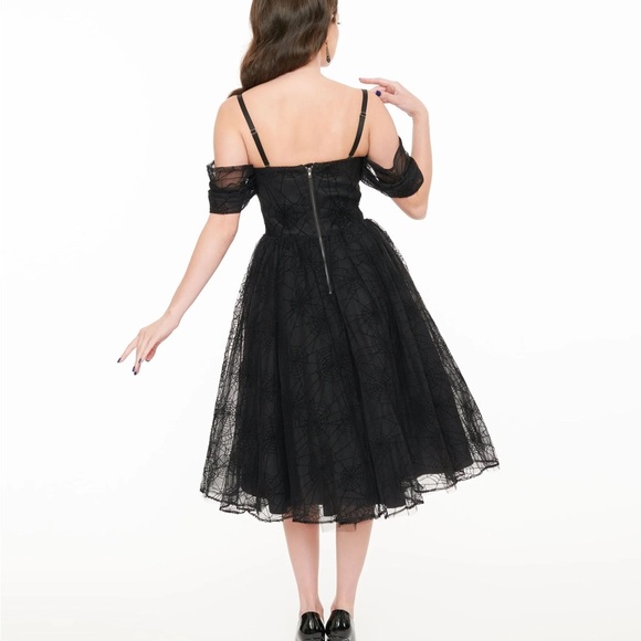 Witchwood Octavia Black Spiderweb NYE Party Dress - Picture 6 of 10